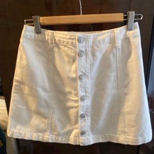 White denim skirt. A-line. Abercrombie & Fitch